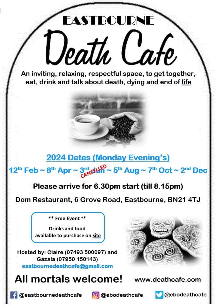 2024 Eastbourne Death Cafe Poster v1 JPEG 3 June CANCELLED small.jpg